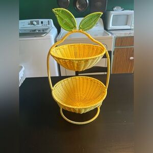 Lemon Wicker Fruit Basket